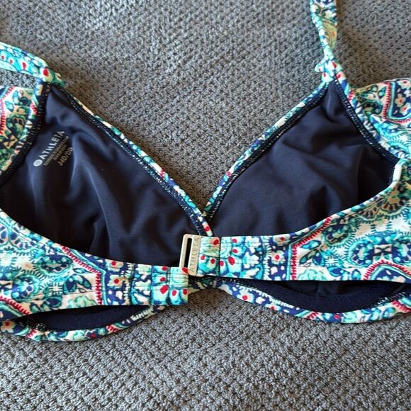 Athleta Monaco Wrap Halter Bikini Top Boho Paisley Print‎ 34D DD Swimsuit - Picture 5 of 9